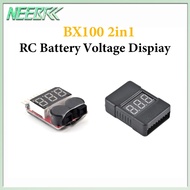 NEEBRC BX100 1-8S BB Low Voltage Alarm Buzzer Meter Lipo Battery Indicator Tester 3.7V-22.2V For RC 