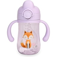 LITTLE RAWR Baby's First Sippy with Weighted Silicone Straw, Leak Proof, Spill Proof, Easy Grip Stra