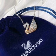 ✨送禮首選✨ 施華洛世奇經典漸變香檳金滿鑽天鵝項鍊 | Swarovski Iconic Swan Gradient Crystal Necklace|