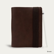 สมุดโน๊ต ปกหนังแท้ สลักชื่อได้ Leather Elastic Notebook B6