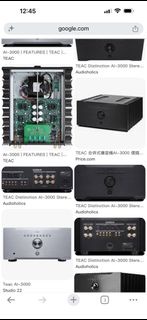 TEAC AI-3000E 8歐每邊200瓦 大動態功率 正常可試 	呎吋：435(W) x 230(H) x 520(D) mm 重量:	31.3kg