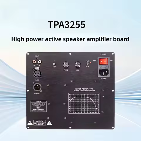 TPA3255 HiFi Digital Subwoofer Amplifier Board AC220V High Power Balanced Input Active Bass Amp 20Hz
