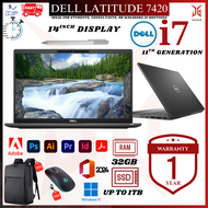 Intel Core i7 (11th Gen) Dell Latitude 7420 – 32GB RAM / 1TB SSD | Premium Business Laptop | Touchsc