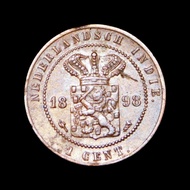 Netherlands East Indies 1 Cent 1898 William III ( #093 )