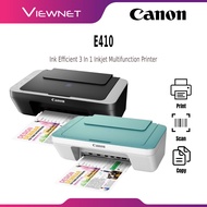 CANON PIXMA E410 INKJET MULTIFUNCTION COLOR PRINTER, PRINT SCAN COPY (3-IN-1) COMPACT ALL IN ONE PRI