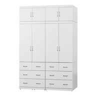 [特價]【MUNA 家居】阿諾德 5.4 X 8尺白色衣櫥/衣櫃