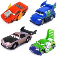 Pixar Cars 2 Toy Alloy Model Car Badger Flame Slugs Blue DJ Wenge Bad Guys Four Group 1:55โลหะของเล่