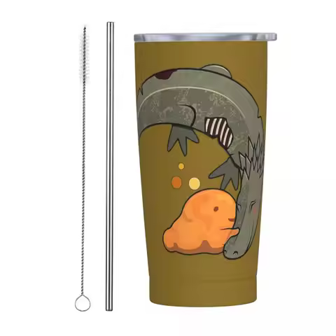 SCP-999 + SCP-682, SCP Foundation Stainless Steel Tumbler Vacuum Insulated Mugs Thermal Cold Bottle 