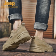 JEEP หนังจี๊ปรองเท้าผู้ชายรองเท้าลำลองรองเท้าเดินป่ากลางแจ้งรองเท้าเดินทางป่ารองเท้าผู้ชายรองเท้าขับ