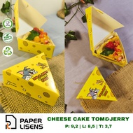 (50Pcs) Cheese Cake Box (Tom&Jerry) Tom&Jerry Cheese Cake/Cheese cake packagingViral/ Box Trendy/ Pa
