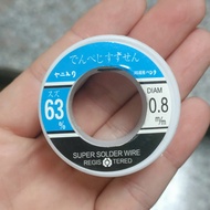 Electronic solder wire coil 0.8mm tin 63% - convenient circuit soldering accessory
