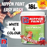 Nippon Paint Easywash (WHITE/COLOUR) 18L & 15L (Song Fatt) Easy Clean/Cover Plus/Pentalite/Weatherbo
