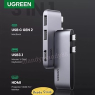 (Ready Stock)Ugreen USB C HUB 3 in 1 USB Type C to HDMI 4K@60Hz 10Gbps USB 3.1 Gen2 HUB