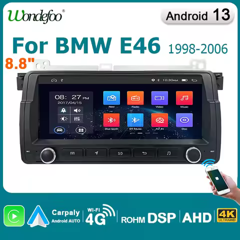 Android 13 Car Radio car stereo 8.8" For BMW E46 M3 318/320/325/330 Rover 75 Android auto Carplay Bl