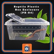 PB-04 Plastic Transparent Amphibian Insect Reptile Breeding Box Transport Feeding Case w/ Breathing