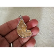 Geninue Libyan Gold Tektite Silver Pendant Jewelry