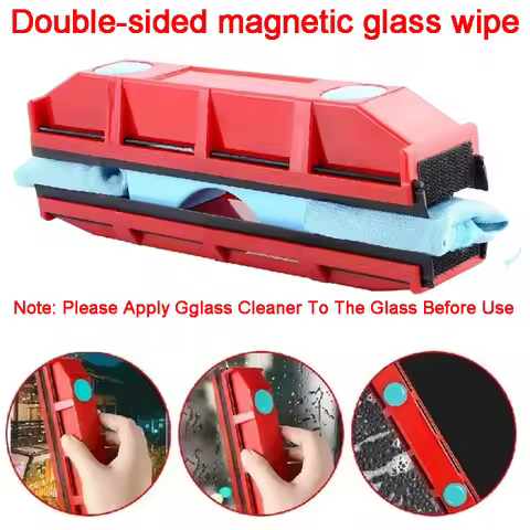 Magnetic Window Cleaner Double Sided Glass Brush 8-20mm High Rise Home Double Glazed Window Artifact