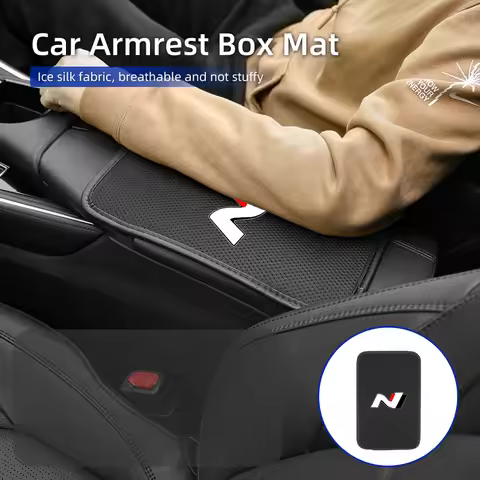 Car Armrest Box Pad Center Console Arm Rest Mat Auto Interior Accessories For Hyundai N I30 I20 IX35