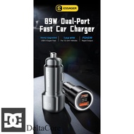 ESSAGER Car Charger Fast Charging LED Light USB Type C Port 89W - ES-CC16