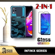 CASE Infinix Hot 10s Softcase Shield Army PAKET 2in1