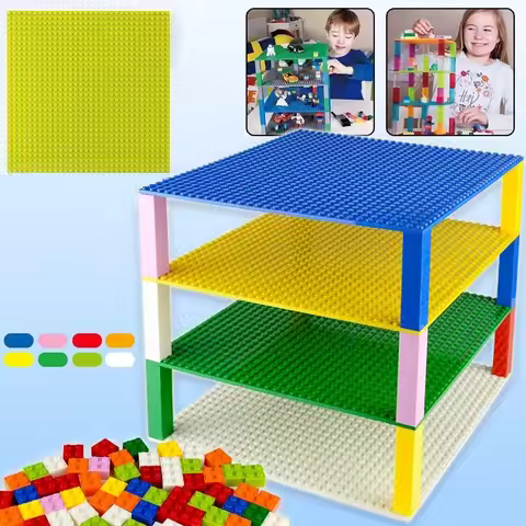 Baseplate 32*32 16X32 Dots Double Sided Plate Building Blocks Classic Base Plate Bricks Kids Toys Co