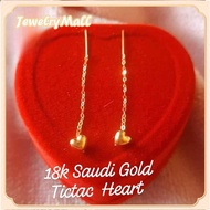 tictac earrings 18k Saudi Gold Pawnable Nasasanla Heart  Earrings for women gift earrings hypoallerg