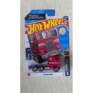 Hot Wheels Optimus Prime Transformers Truck 2025 Mainline 104 250 HW Screen Time Diecast Original