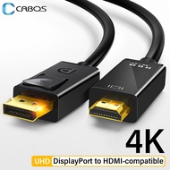 4K DisplayPort to HDMI-compatible Video Audio Cable DP Display Port to HD Adapter for Computer Laptop to TV Projector Monitor