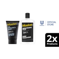 [BUNDLE OF 2] Master Oil Control Facial Wash 100g 1x, Master Deep Cleanser Brightening Plus 225ml 1x
