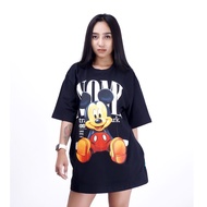 PRIA HITAM Nomi - Oversized T-shirt - Women'S/Men's Fashion - Mickey Mouse - Black - unisex