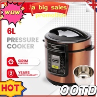 ✌Russell Taylors Pressure Cooker Stainless Steel Pot PC-60 Rice Cooker (6L)♥