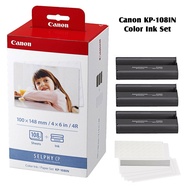 KP 108IN Compatible Canon Selphy CP1500 Ink and Paper KP-108IN KP108 3 Color Ink Cartridges and 108 Sheets 4x6 Photo Paper Glossy for Canon Selphy CP1500CP1300 CP1200 CP1000 CP910 CP900 Compact Photo Printers