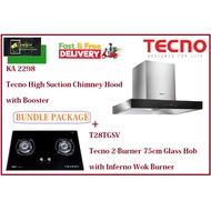 TECNO ( KA 2298 &amp; T 28TGSV ) HOOD AND HOB BUNDLE PACKAGE FOR ( KA 2298 &amp; T 28TGSV )