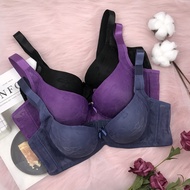 < Mordenco > Low-Key Dark Pattern Jacquard Soft Steel Ring Underwear Set B Cup Lower Thick Top Thin 