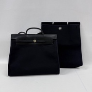 95新愛馬仕Hermes herbag 39 vtg 單肩包 中古包 帆布包