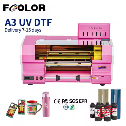 Industrial A3 UV DTF Printer Roll to Roll Printer 3D UV Flatbed Printing Machine UV Printing Machine
