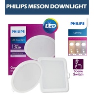PHILIPS MESON LED Downlight (Round/Square) l 9W/13W/17W/ and GU10 PHILIPS LED Bulb 4.7W GU10 l 3000K/4000K/6500K