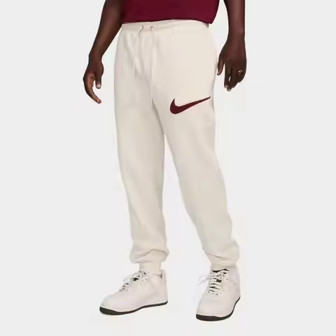 Nike Men's Breathable Fleece Jogger Sweatpants Elastic Waistband for Active Comfort Sportswear