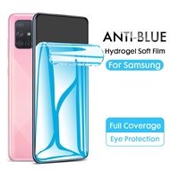 Full Cover Anti Blue Film Samsung Galaxy Note 20 S20 Ultra S20 FE S10 S8 S9 Plus Note 8 9 10 Plus Lite Anti Purple Light Soft Hydrogel Screen Protector