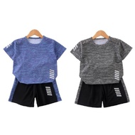 Bokashi training mesh cool two-piece top and bottom clothes 13-19 children boys children kids summer short sleeve shorts tops and bottoms