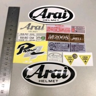 ARAI Helmet Cron Sticker Original Design (One Set 12 Pcs)