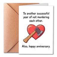 [Coisíní]  Funny Anniversary Card for Husband Wife, Happy Anniversary to Other Half, Anniversary Car