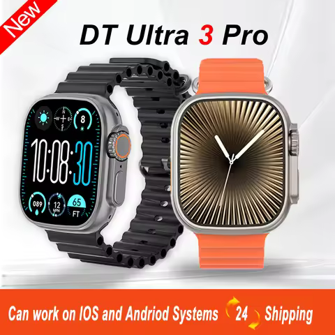 Smartwatch 2025 Original DT Ultra 3 Pro Men Google Map HD AMOLED Music Video Player Bluetooth Call A