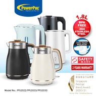 Powerpac Electric Kettle Jug, Cordless Kettle Jug 1.8L (PPJ2022A/PPJ2033/PPJ2030)