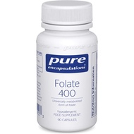 Pure Encapsulations Folate 400 - Folate, Folic Acid, Fertility - 90 Capsules