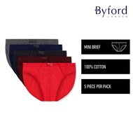 Byford Seluar Dalam Lelaki (5 Pcs) | Byford Mini Brief Underwear Assorted Colour - BUD5264M