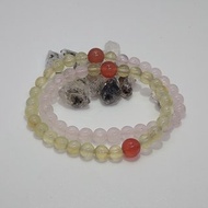 粉晶葡萄石冰種紅紋石手錬 - 增加愛情 舒緩情緒