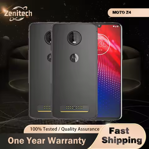 Original Motorola Moto Z4 XT1980 4G Mobile Phone 4GB RAM 128GB ROM 6.4'' 48MP+25MP Snapdragon 675 Oc