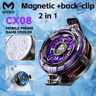 Phone Cooler for Gaming CX08 Mobile Phone Radiator Magnetic Back Clip Fast Cooling has Finger Sleeve