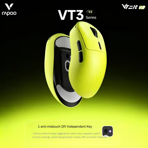 Rapoo VT3 V2/VT3s V2/VT3 PRO V2 PAW3950/3955 Dual 8K Wireless Gaming Mouse 60000DPI 750IPS 60G Ultra